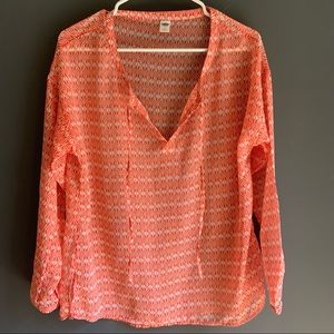 🌟3/$15! NWOT Old Navy Sheer Patterned Shirt